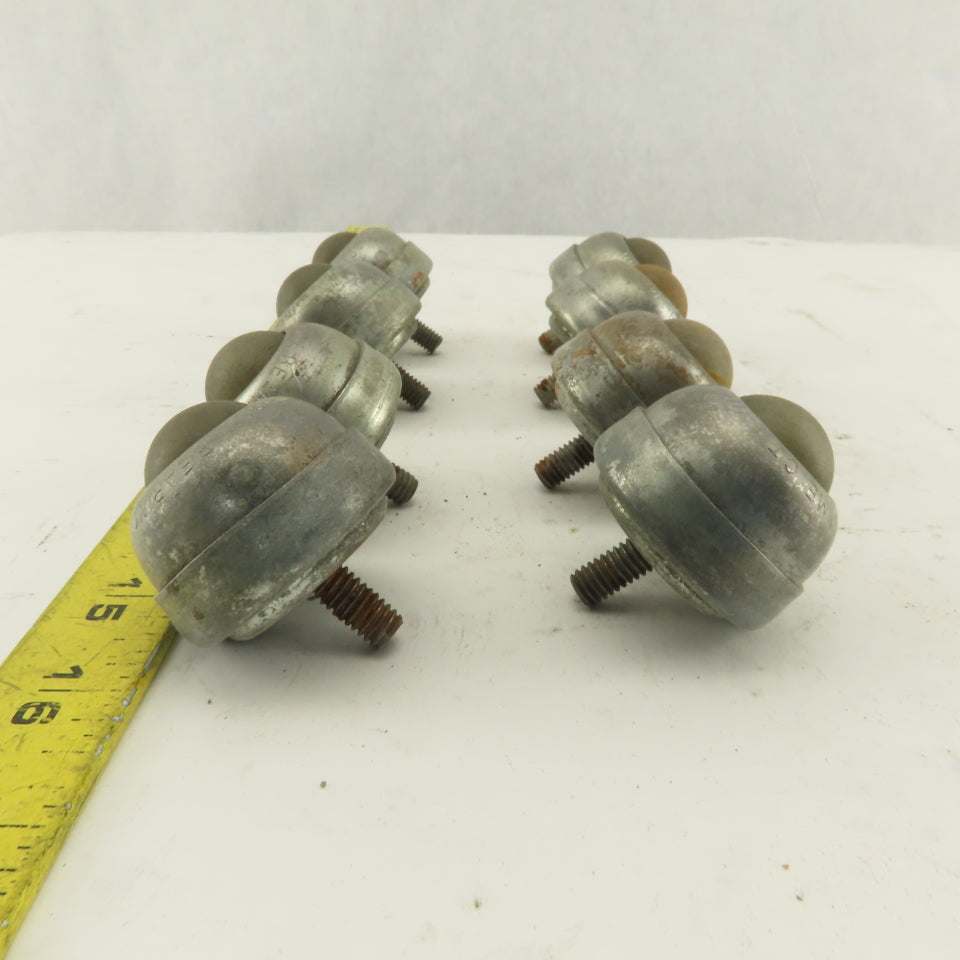 Hudson Bearing 1" Nylon Stud Mount Ball Transfer 1/4-20 Lot Of 8
