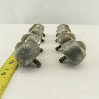 Hudson Bearing 1" Nylon Stud Mount Ball Transfer 1/4-20 Lot Of 8