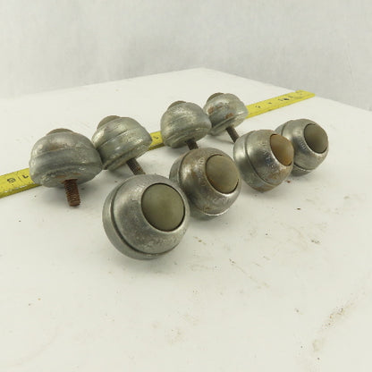 Hudson Bearing 1" Nylon Stud Mount Ball Transfer 1/4-20 Lot Of 8