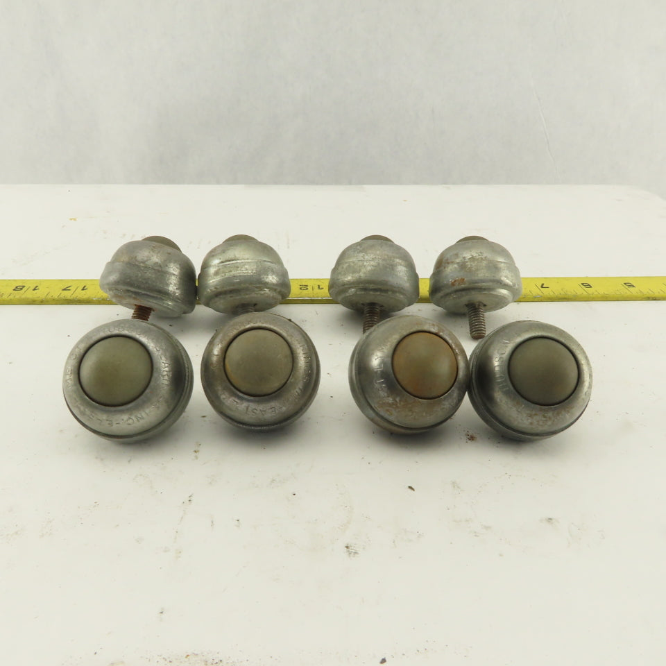 Hudson Bearing 1" Nylon Stud Mount Ball Transfer 1/4-20 Lot Of 8