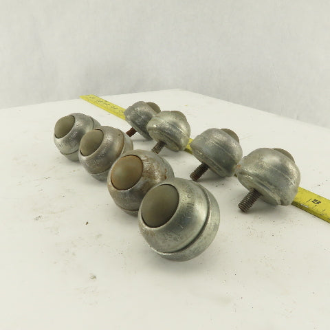 Hudson Bearing 1" Nylon Stud Mount Ball Transfer 1/4-20 Lot Of 8