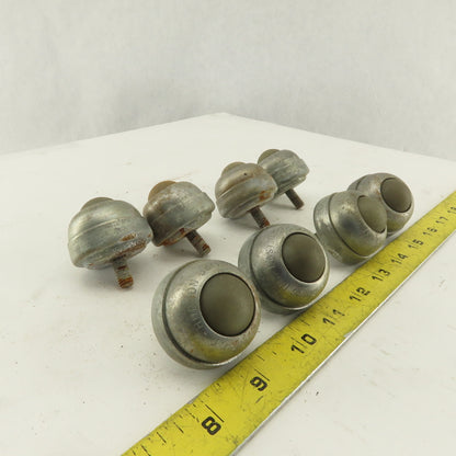 Hudson Bearing 1" Nylon Stud Mount Ball Transfer 1/4-20 Lot Of 8