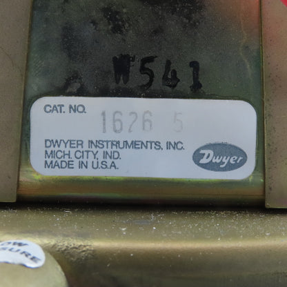 Dwyer 1626-5 Air Compatible Gas Single And Dual Differential Pressure Switch