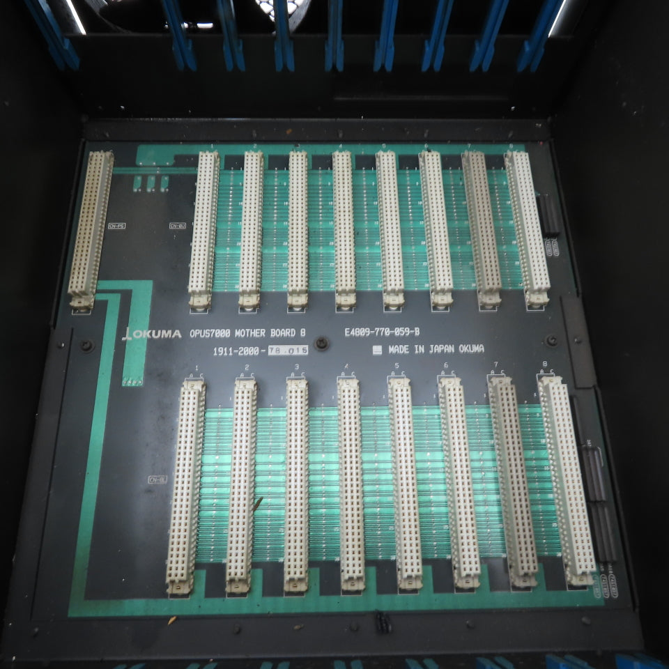 Okuma E7191-855-018-2 Opus 7000 CPU IF 8 Slot PLC Card Chassis