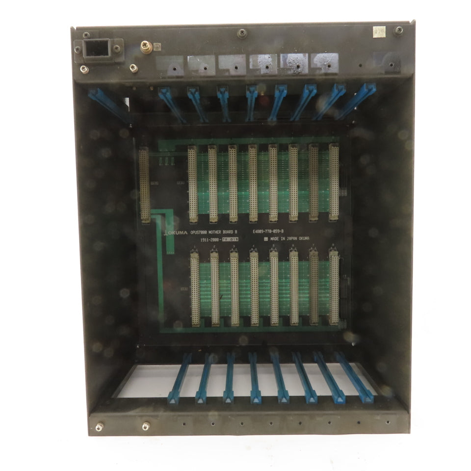 Okuma E7191-855-018-2 Opus 7000 CPU IF 8 Slot PLC Card Chassis