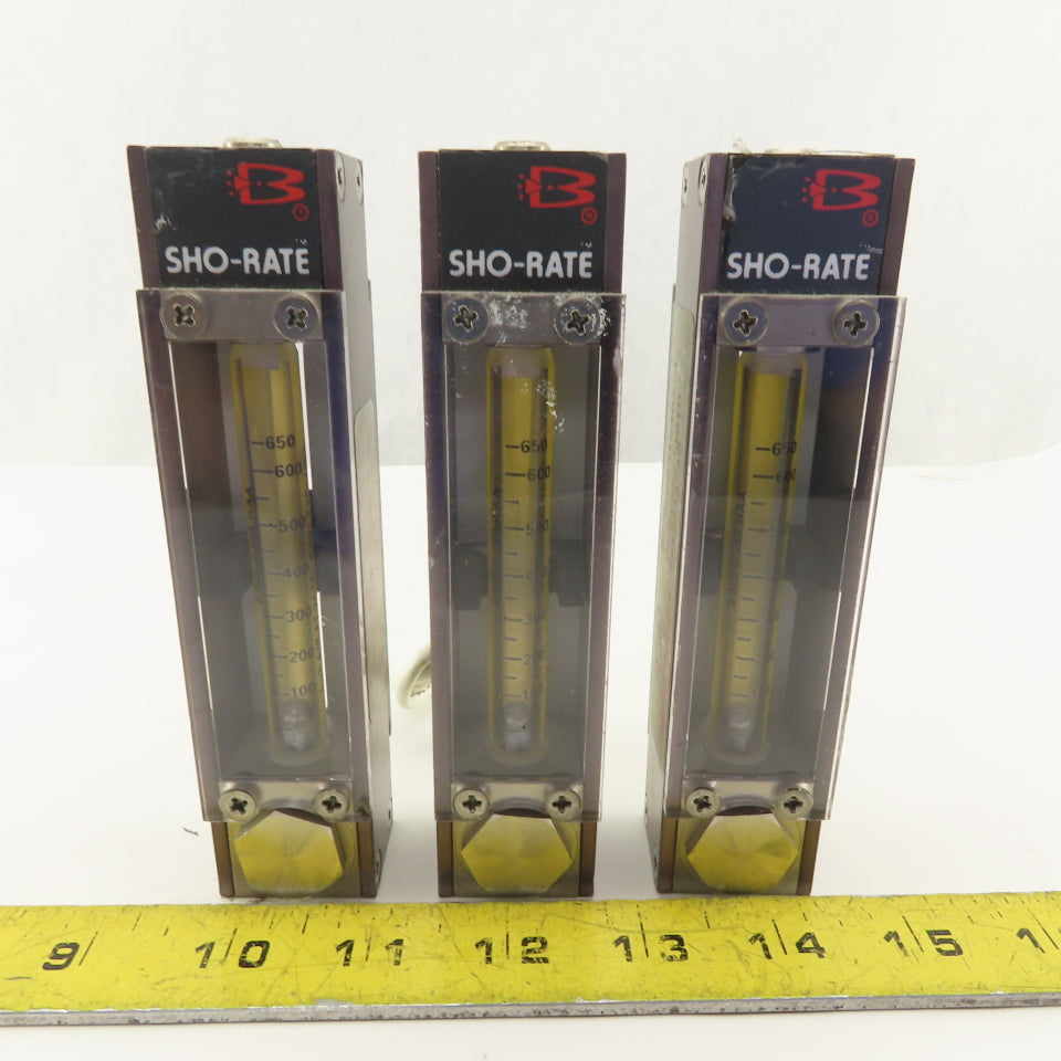 Brooks S-925-G-288-WAA Flow Meter 100-650 Ln/h Air @ 21.1°C Lot Of 3