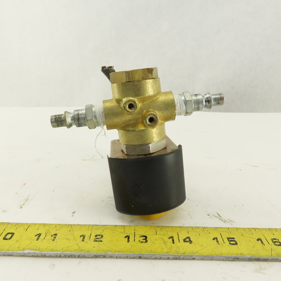 Parker 04F30C2108ACF WOG 0-85PSI Normally Closed Solenoid Valve 120V Coil 1/4NPT