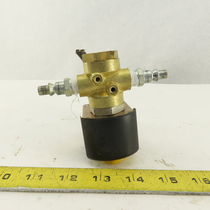 Parker 04F30C2108ACF WOG 0-85PSI Normally Closed Solenoid Valve 120V Coil 1/4NPT