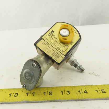 Parker 04F30C2108ACF WOG 0-85PSI Normally Closed Solenoid Valve 120V Coil 1/4NPT