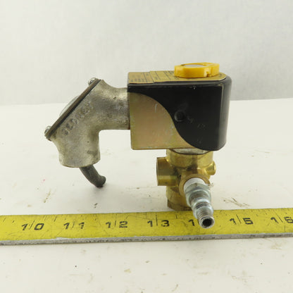Parker 04F30C2108ACF WOG 0-85PSI Normally Closed Solenoid Valve 120V Coil 1/4NPT