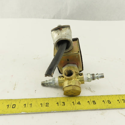 Parker 04F30C2108ACF WOG 0-85PSI Normally Closed Solenoid Valve 120V Coil 1/4NPT