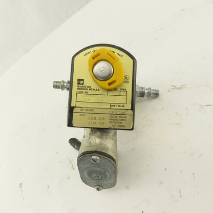 Parker 04F30C2108ACF WOG 0-85PSI Normally Closed Solenoid Valve 120V Coil 1/4NPT