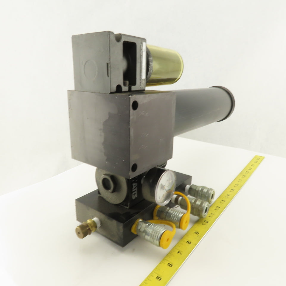 Watts F105-04WJ R105-04C 1/2NPT Filter Regulator Lubricator 4 Way Manifold Ass'y