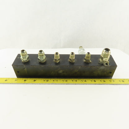 12 Port Steel Manifold Hydraulic 1/4" x 3/8 NPT Ports