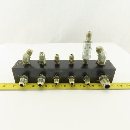 12 Port Steel Manifold Hydraulic 1/4" x 3/8 NPT Ports