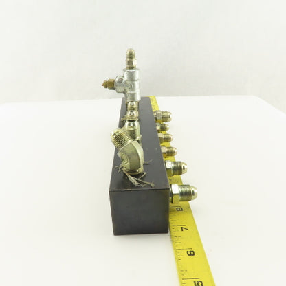 12 Port Steel Manifold Hydraulic 1/4" x 3/8 NPT Ports