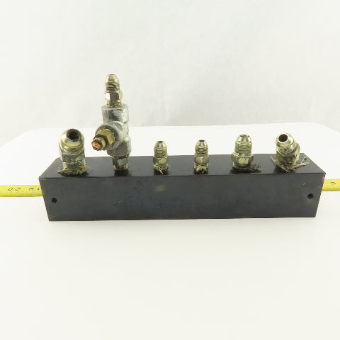 12 Port Steel Manifold Hydraulic 1/4" x 3/8 NPT Ports