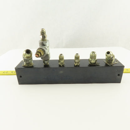 12 Port Steel Manifold Hydraulic 1/4" x 3/8 NPT Ports