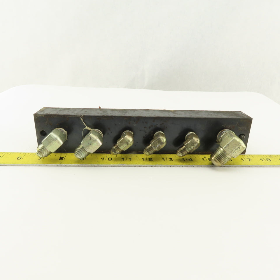 12 Port Steel Manifold Hydraulic Parallel 1/4" x 3/8 NPT Ports