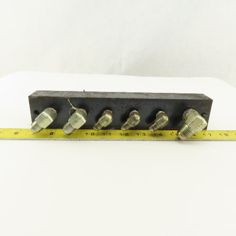 12 Port Steel Manifold Hydraulic Parallel 1/4" x 3/8 NPT Ports