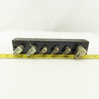 12 Port Steel Manifold Hydraulic Parallel 1/4" x 3/8 NPT Ports