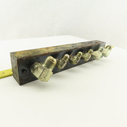 12 Port Steel Manifold Hydraulic Parallel 1/4" x 3/8 NPT Ports