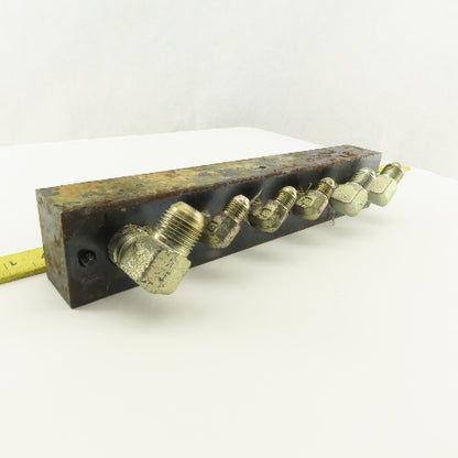 12 Port Steel Manifold Hydraulic Parallel 1/4" x 3/8 NPT Ports