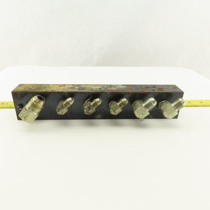 12 Port Steel Manifold Hydraulic Parallel 1/4" x 3/8 NPT Ports