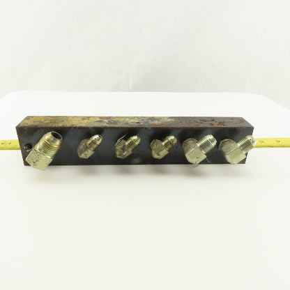 12 Port Steel Manifold Hydraulic Parallel 1/4" x 3/8 NPT Ports
