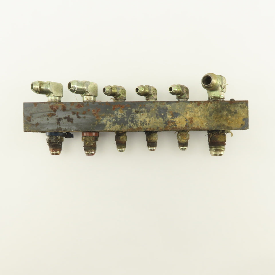 12 Port Steel Manifold Hydraulic Parallel 1/4" x 3/8 NPT Ports
