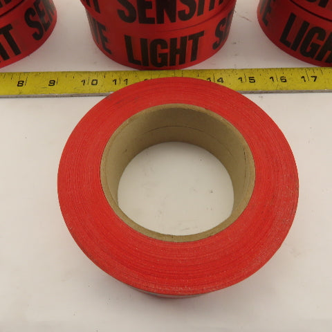 1-1/2" Wide Red Printed Masking Identifying Tape LIGHT SENSITIVE 15 Rolls