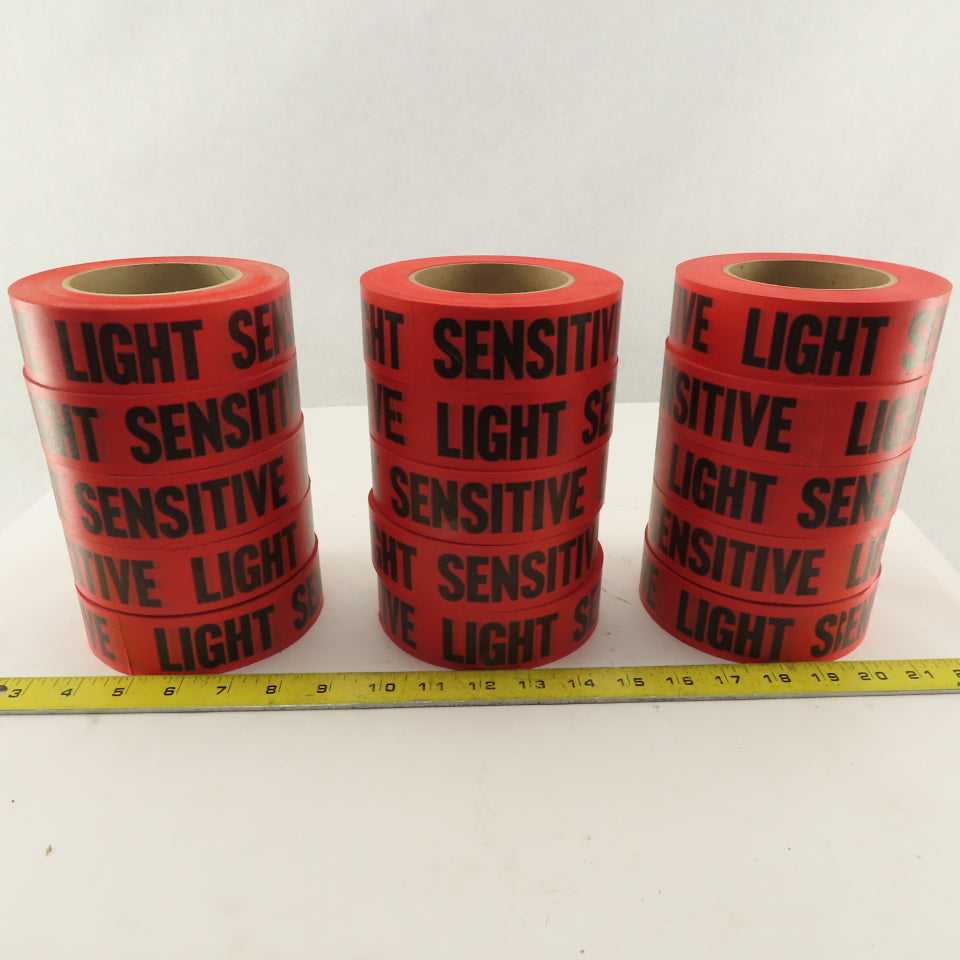 1-1/2" Wide Red Printed Masking Identifying Tape LIGHT SENSITIVE 15 Rolls
