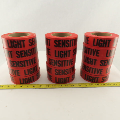 1-1/2" Wide Red Printed Masking Identifying Tape LIGHT SENSITIVE 15 Rolls