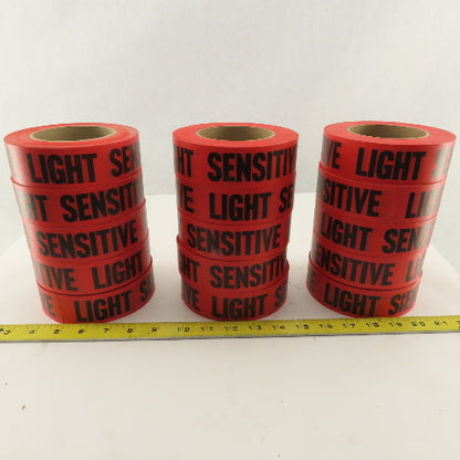 1-1/2" Wide Red Printed Masking Identifying Tape LIGHT SENSITIVE 15 Rolls