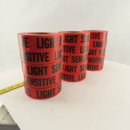 1-1/2" Wide Red Printed Masking Identifying Tape LIGHT SENSITIVE 15 Rolls
