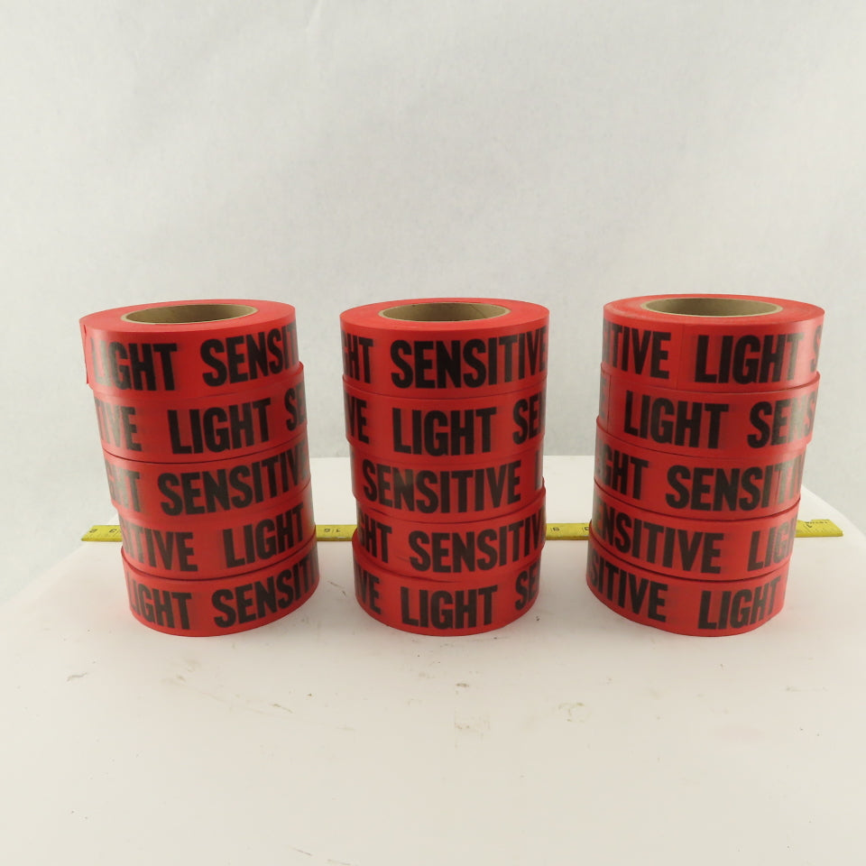 1-1/2" Wide Red Printed Masking Identifying Tape LIGHT SENSITIVE 15 Rolls