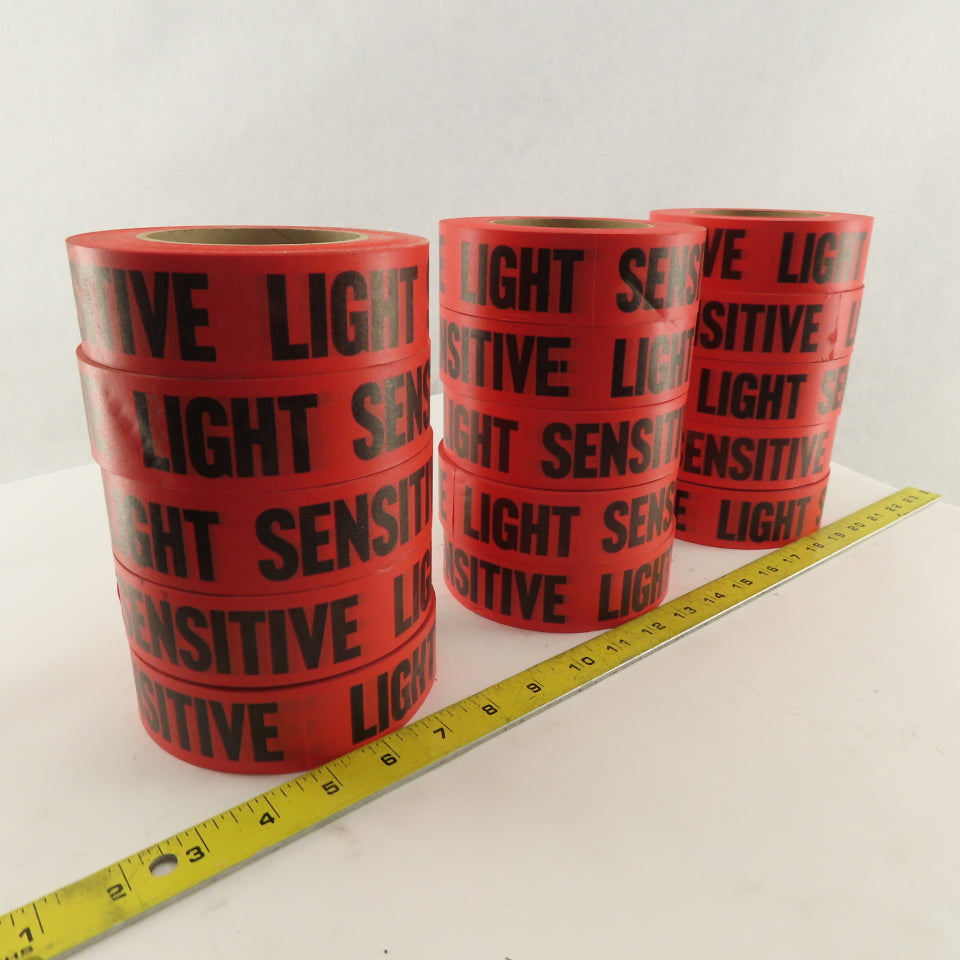 1-1/2" Wide Red Printed Masking Identifying Tape LIGHT SENSITIVE 15 Rolls