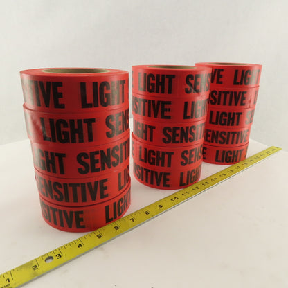 1-1/2" Wide Red Printed Masking Identifying Tape LIGHT SENSITIVE 15 Rolls