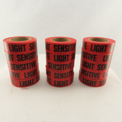 1-1/2" Wide Red Printed Masking Identifying Tape LIGHT SENSITIVE 15 Rolls