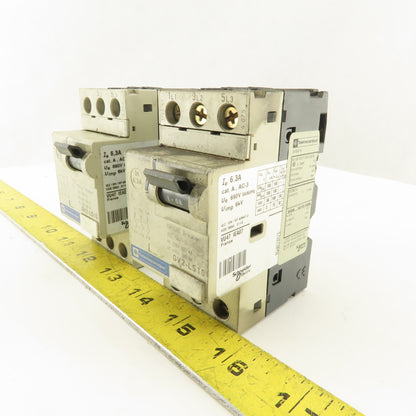 Telemecanique GV2-LS10 600V 6.3A 3 Pole Circuit Breaker Lot of 2