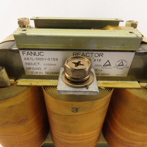 Fanuc A81L-0001-0159 240V 155A 3 Phase 0.032mH Reactor
