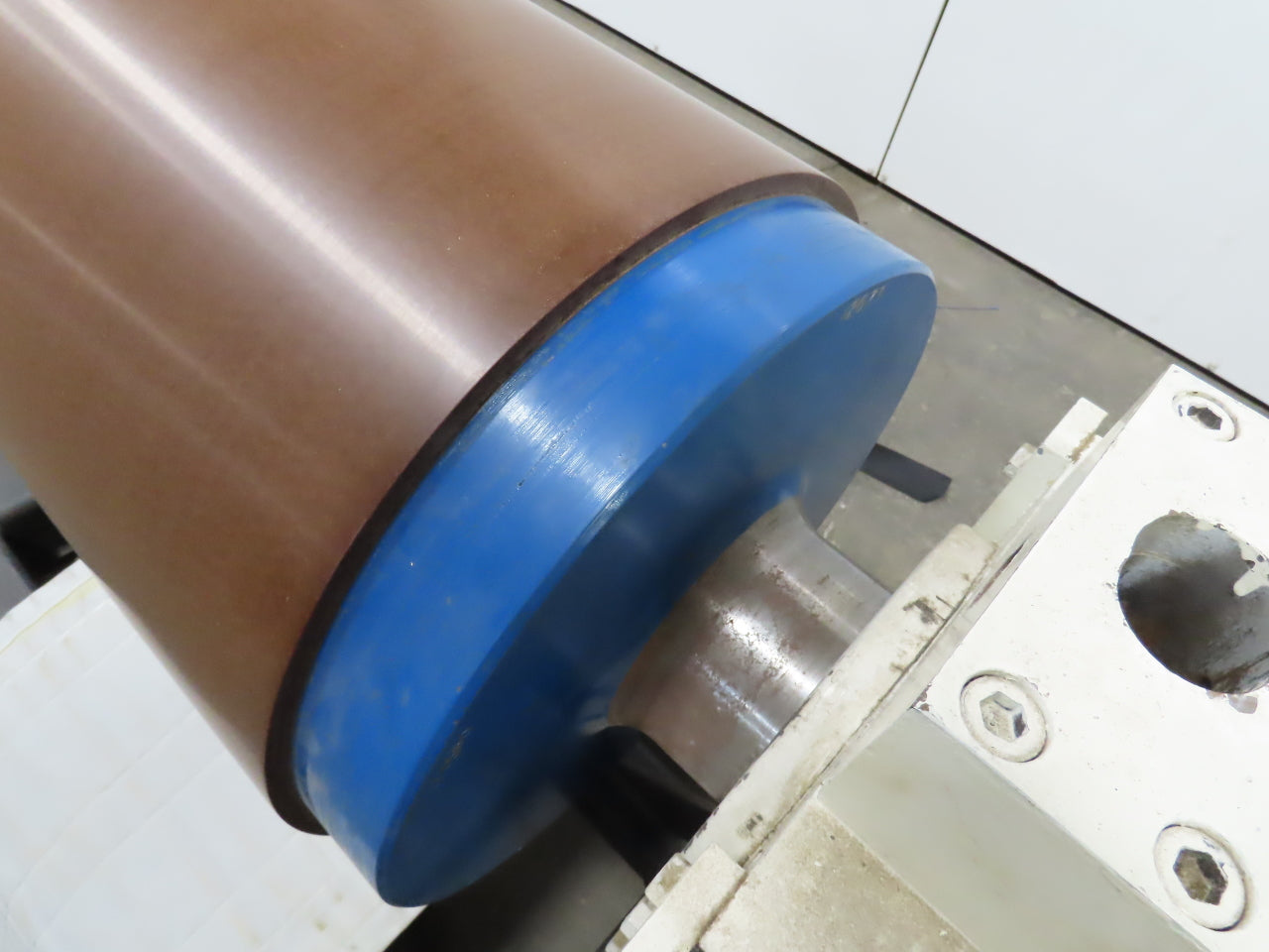 14" Diam x 19-1/2" W HD Conveyor Roller W/16"W Garolite Lagging & Bearings