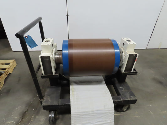14" Diam x 19-1/2" W HD Conveyor Roller W/16"W Garolite Lagging & Bearings