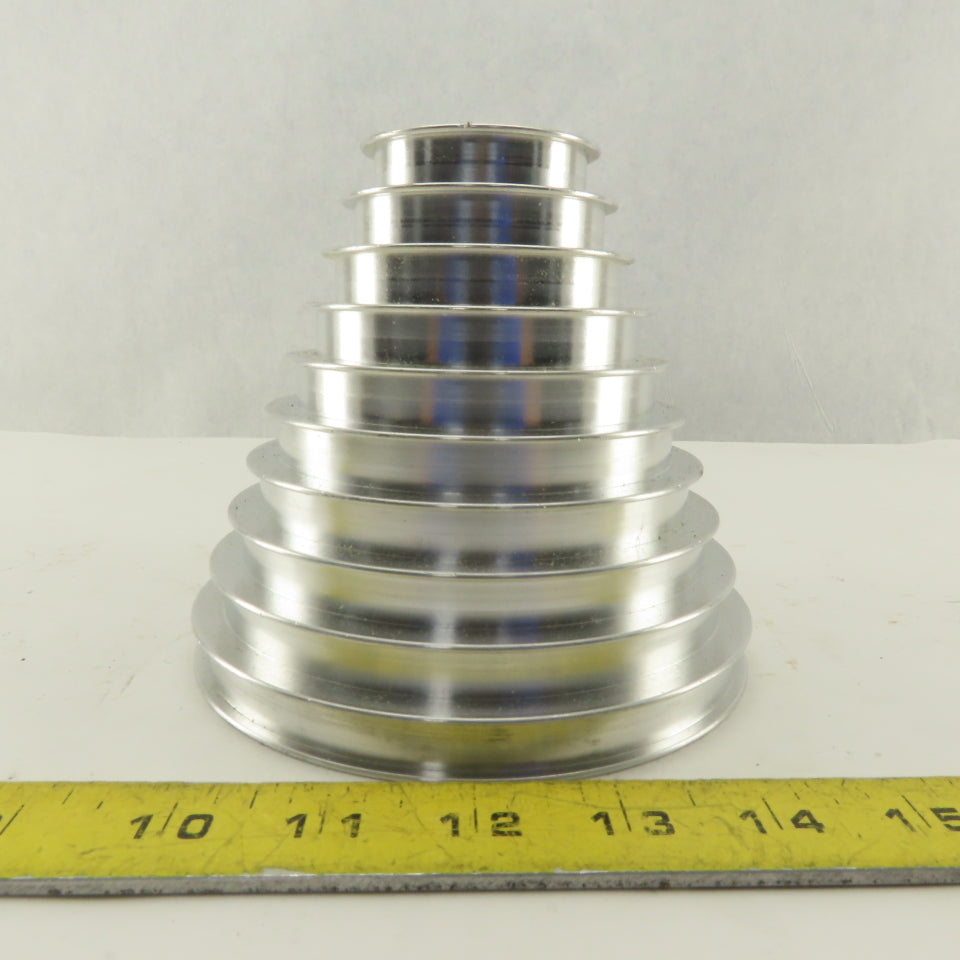 2-1/4 x 5" 5" Tall 10 Groove Cone Textile Paper Strip Material Separating Sheave