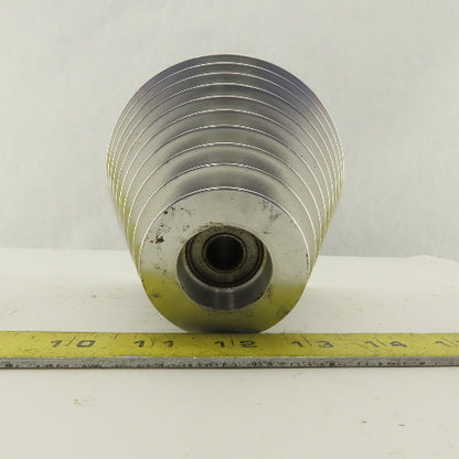 2-1/4 x 5" 5" Tall 10 Groove Cone Textile Paper Strip Material Separating Sheave
