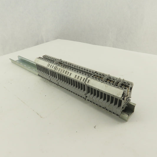 Phoenix Contact UK5N 600V 30A Electrical Terminal Block On DIN Rail Lot Of 34