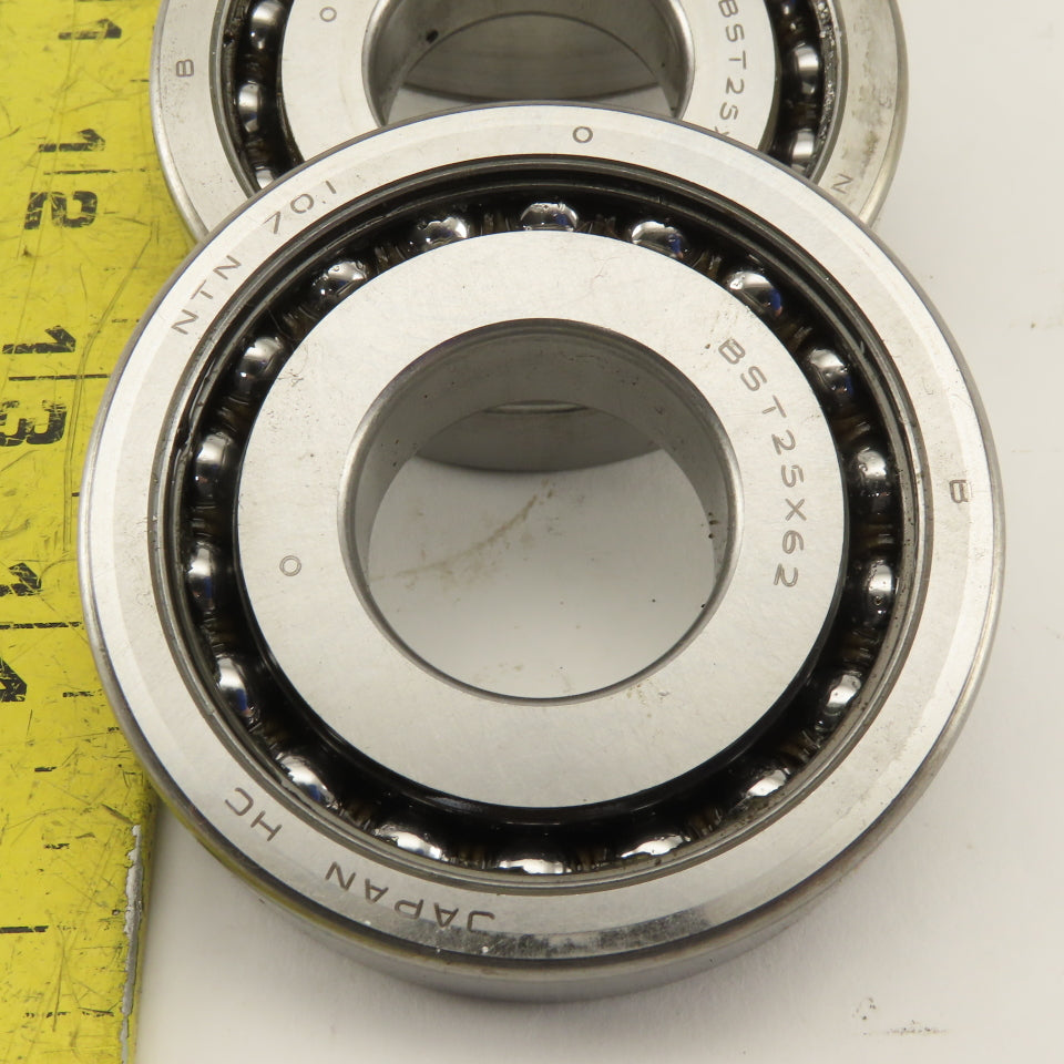 NTN BST25X62 25 x 62 x 15mm Precision Angular Contact Ball Bearing Used Lot Of 3