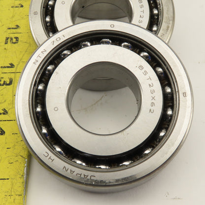 NTN BST25X62 25 x 62 x 15mm Precision Angular Contact Ball Bearing Used Lot Of 3