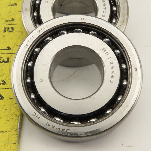 NTN BST25X62 25 x 62 x 15mm Precision Angular Contact Ball Bearing Used Lot Of 3