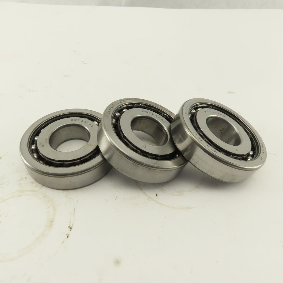 NTN BST25X62 25 x 62 x 15mm Precision Angular Contact Ball Bearing Used Lot Of 3
